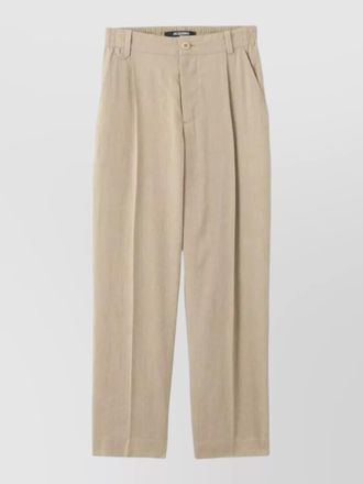 Jacquemus croisiere tailored trousers belt loops pleats