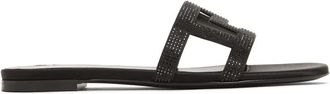 Versace Elegante- lichtgewicht en veelzijdige zomerse muiltjes - Dames - Sandalen - Zwart - 38 EU - Leer - Schoenen