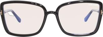 Tom Ford FT5813-B001 Butterfly Full Rim Eyeglasses - Black