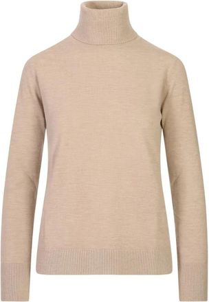 Max Mara Maglia-canottiera-top in lana - Dames - Coltruien - Beige - XS - Wol - Truien & Vesten