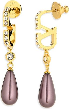 Valentino Garavani VLOGO Drop Earrings in Gold at Nordstrom