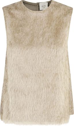 Alysi Top Girocollo S Maniche Fringe