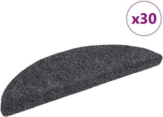 vidaXL Vidaxl - Tappetini Autoadesivi per Scale 30 pz Grigio Scuro 56x17x3 cm