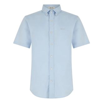 GANT Short Sleeve Shirts, male, Blue, Size: M Short Sleeve Shirt