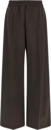 Brunello Cucinelli Brown Straight Elasticated Pants