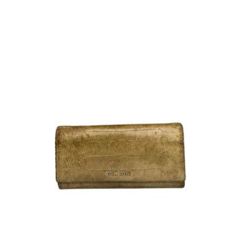 Miu Miu Pre-owned Vintage Portemonnee - Dames - Vintage Accessoires - Bruin - ONE Size - Leer - Vintage