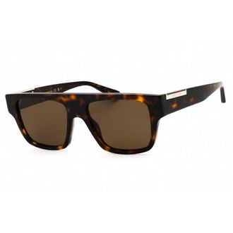 Gucci Mens Brown Rectangular Sunglasses GG1960S