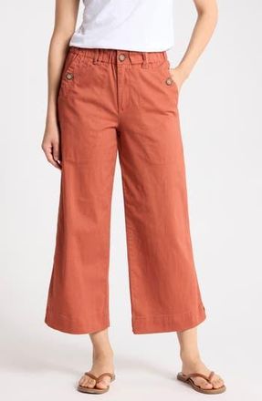 Democracy Wide Leg Ankle Crop Pants in Persimmon at Nordstrom Rack, Size 14