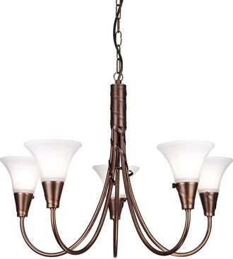 Netlighting Emily 5 Light Multi Arm Chandelier Copper Finish E14