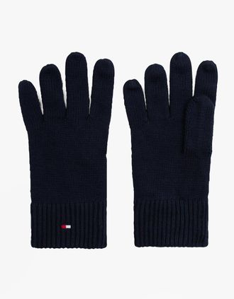 Tommy Hilfiger Mens Tommy Hilfiger Mens Flag Embroidery Gloves With Cashmere Navy - Blue