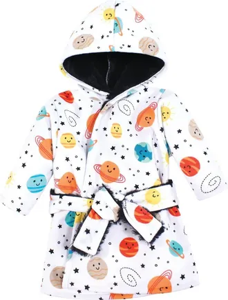 Hudson Baby Mink with Faux Fur Lining Pool and Beach Robe Cover-ups in Happy Planets at Nordstrom, Size X-Small