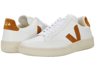 Veja V-12 Mens Shoes Extra White/Camel : EU 45 (US Mens 11.5) M, Leather/Textile