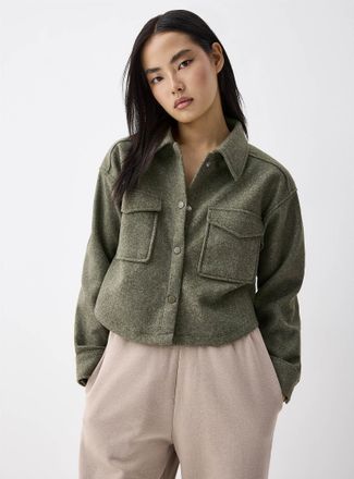 Twik Womens Flap pockets felted jacket