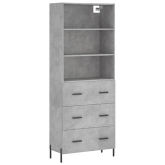 Berkfield Home Highboard Concrete Grey 69.5x34x180 cm Engineered Wood