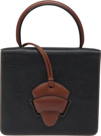 Loewe Barcelona Black Leather Handbag (Pre-Owned)