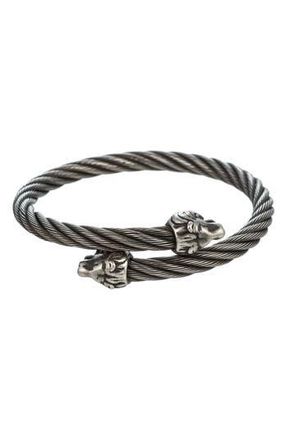 Eye Candy Los Angeles Lion Wire Beacelet in Silver at Nordstrom Rack