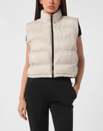 Plein Sport Reversible Lightweight Padded Vest Scratch Comfort Women in Lightgrey at Nordstrom, Size Xx-Large