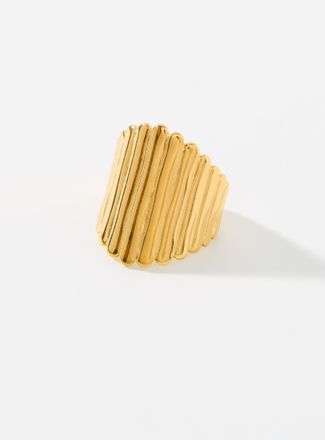 Simons Womens Wide-groove open ring