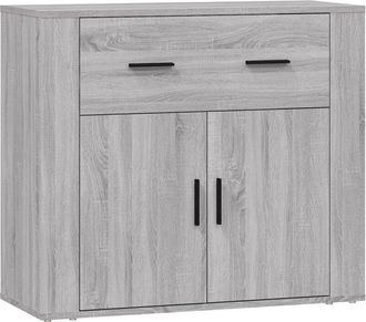 vidaXL Vidaxl - Aparador de madera contrachapada gris Sonoma 80x33x70 cm