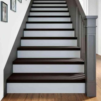 vidaXL Vidaxl - Pelda&ntilde;os De Escalera 2 Uds Madera Maciza Roble Marr&oacute;n Oscuro