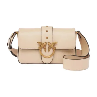 Pinko Pinko, Dames, Tassen, Beige, Maat: ONE Size Katoen