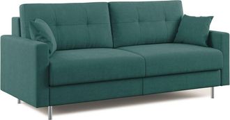 Divani.Store Megan Sof&aacute; Convertible En Microfibra Extra&iacute;ble 188 Cm (mat. 140x197) Verde/ Gris