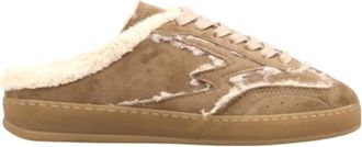 Moaconcept Womens Club Mule Sneaker In Shearling Butter