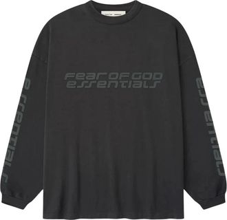 Fear of God 90s Fit Logo Lange Mouw T-Shirt - Heren - Longsleeves - Zwart - S - Katoen - Tops