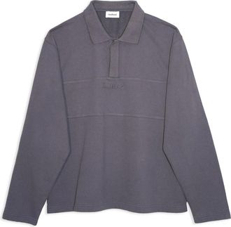 Soulland Addy LS poloshirt - unisex - Polos - Grijs - M/L - Katoen - Tops