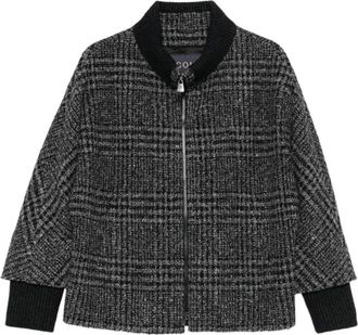 Cinzia Rocca Truien & Vesten, Dames, Zwart, L, Wol, Jacket met ruitjes en ritssluiting