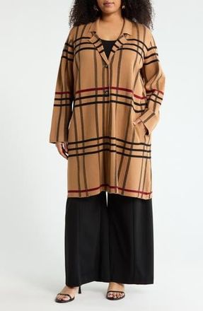 By Design Easton Coatigan in Alyssa Plaid at Nordstrom Rack, Size 2 X