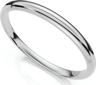 Pompeii3 2mm Plain Polished Platinum Comfort Wedding Band Size Selectable