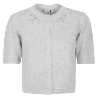 Twinset Twin-set T-shirts en Polos - Dames - Truien - Grijs - Maat: S