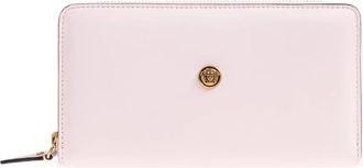 Versace Embl&egrave;me leren portemonnee - Dames - Portefeuilles - Roze - ONE Size - Leer - Accessoires