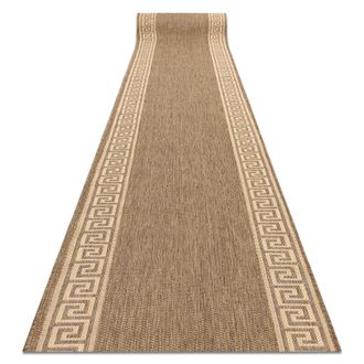RugsX Rugsx - Alfombra De Pasillo Sizal Floorlux Modelo 20014 Color Caf&eacute;/color Ma&iacute;z 120 Cm Beige 120x100 Cm