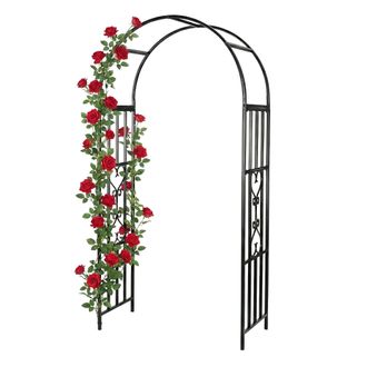 Relaxdays Relaxdays Arco Met&aacute;lico Para Rosas, Arco Jard&iacute;n, Hbt: 206 X 114 X 50 Cm, Para Trepadoras, Rom&aacute;ntico, Negro