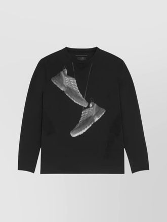 Maison Margiela crew neck long sleeves graphic print t-shirt