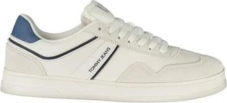 Tommy Hilfiger Witte lage sneakers voor heren - Heren - Sneakers - Wit - 44 EU - Leer - Schoenen