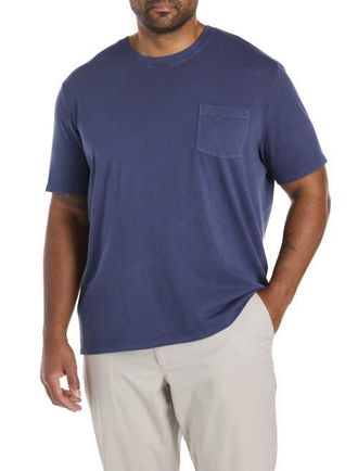 Vineyard Vines Big & Tall Garment-Dyed Surf Pocket Tee in Nautical Navy at Nordstrom, Size 3X Big