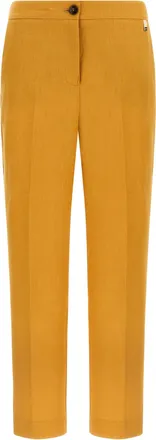 Herno Orange Linen Casual Womens Pants