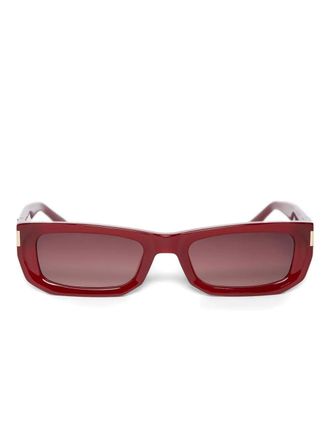 Manière De Voir Milan curved-frame sunglasses - unisex - Acetate - One Size - Red