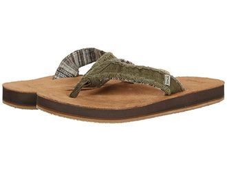 Sanuk Fraid Not Soft Top Mens Shoes Dark Olive : 7 D - Medium, Textile