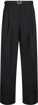 Liu Jo jewel-buckle trousers - Black