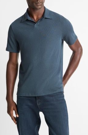Vince Loose Johnny Collar Polo in Clear Lake at Nordstrom, Size Xx-Large