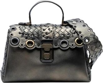 Bottega Veneta Pre-owned Handbags, female, Brown, Size: ONE SIZE Pre-owned Piazza Satchel