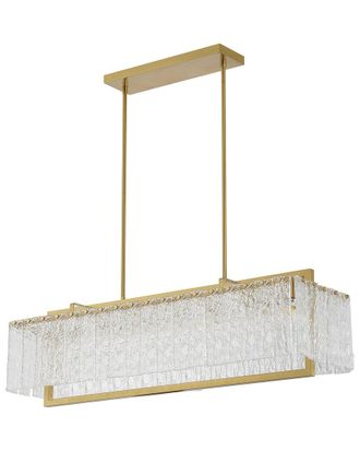 Bethel International 7-Light Chandelier With Rippled Glass