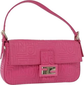 Fendi Pre-owned Vintage Schoudertas - Dames - Pre-owned - Roze - Maat: ONE Size Leer