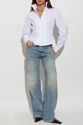 Jacquemus Cotton Shirt Tulipe, Womens, White