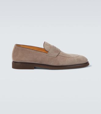 Brunello Cucinelli Suede penny loafers