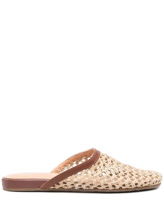 Ancient Greek Sandals Mules con bordo metallizzato - Toni neutri